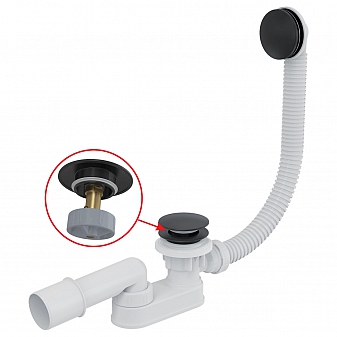 Слив-перелив AlcaPlast A507Black