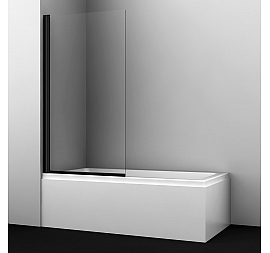 Шторка на ванну Wasserkraft Berkel 48P01-80Black 80х140 см