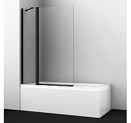 Шторка на ванну Wasserkraft Berkel 48P02-110Black Fixed 110х140 см