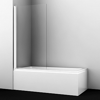 Шторка на ванну Wasserkraft Berkel 48P01-80White 80х140 см