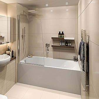 Шторка на ванну Good Door Screen R-80-C-CH 80х140 см