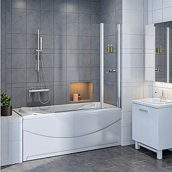 Шторка на ванну Good Door Screen HS-100-C-CH 100х140 см