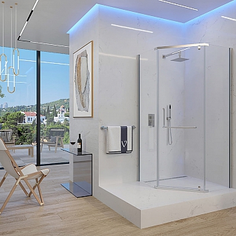 Душевое ограждение Veconi Rovigo RV36-100-01-C5 100х100 см