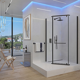 Душевое ограждение Veconi Rovigo RV36B-90-01-C5 90х90 см