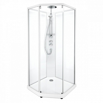 Душевая кабина Ido Showerama 10-5 Pentagonal Comfort 90x90 см профиль белый