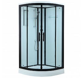 Душевая кабина Timo Standart T-6601 Black 100x100 см прозрачное стекло