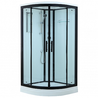 Душевая кабина Timo Standart T-6601 Black 100x100 см прозрачное стекло