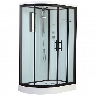 Душевая кабина Timo Standart T-6602 R Black 120x85 см прозрачное стекло