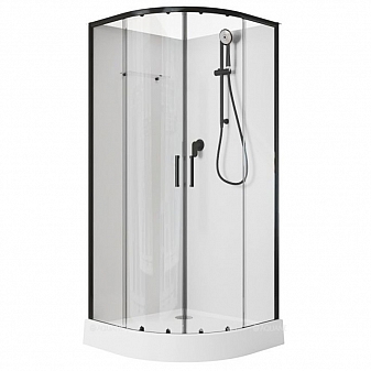 Душевая кабина Aquanet Passion Evo R 80 Black 281984 80х80 см