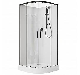 Душевая кабина Aquanet Passion Evo R 100 Black 282010 100х100 см