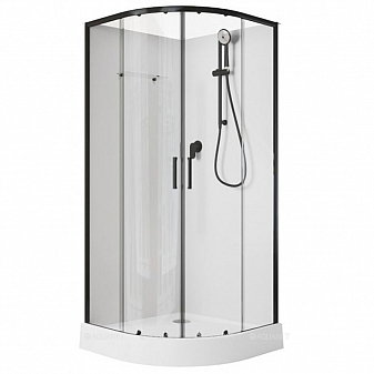 Душевая кабина Aquanet Passion Evo R 100 Black 282010 100х100 см