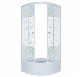 Душевой уголок Triton Узоры В1 90x90 см матовое стекло