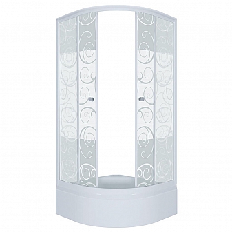 Душевой уголок Triton Узоры В1 90x90 см матовое стекло