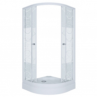 Душевой уголок Triton Узоры А1 90x90 см матовое стекло