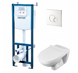Инсталляция Santek с подвесным унитазом Santek Бореаль 1.WH50.1.544