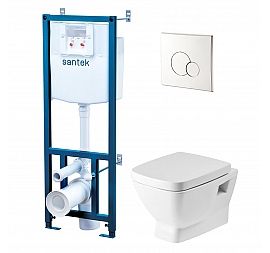 Инсталляция Santek с подвесным унитазом Santek Нео 1.WH50.1.543