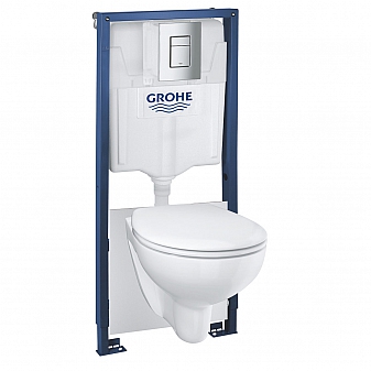Инсталляция Grohe с подвесным унитазом Solido Bau Ceramic 39586000