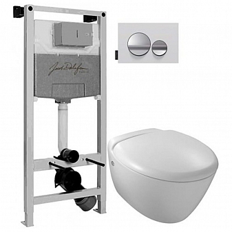 Инсталляция Jacob Delafon с унитазом Jacob Delafon Presquile E21743RU-00
