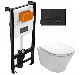 Инсталляция Jacob Delafon с унитазом Jacob Delafon Rodin+ E21748RU-00