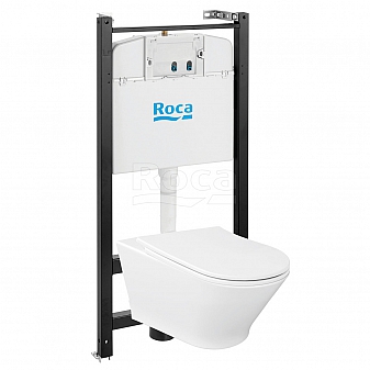 Инсталляция Roca с подвесным унитазом Roca The Gap Round Pack 893105000