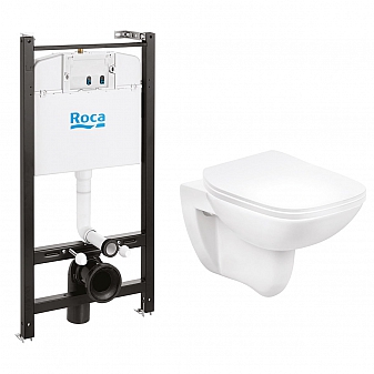 Инсталляция Roca с подвесным унитазом Roca Debba Pack 893104970