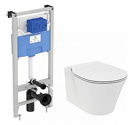 Инсталляция Ideal Standard с подвесным унитазом Ideal Standard Connect Air AquaBlade E212101