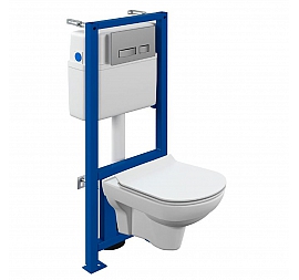 Инсталляция Cersanit с подвесным унитазом Cersanit City CO DPL EO slim A64075