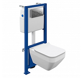 Инсталляция Cersanit с подвесным унитазом Cersanit Crea Square DPL EO slim A64443