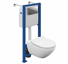 Инсталляция Cersanit с подвесным унитазом Cersanit Street Fusion Vortex DPL EO slim A64578