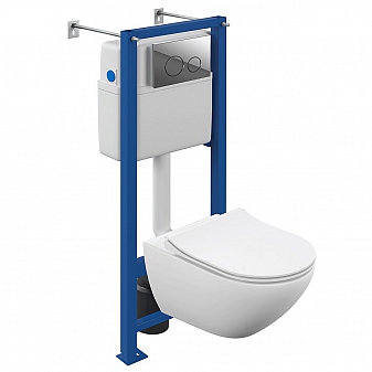 Инсталляция Cersanit с подвесным унитазом Cersanit Street Fusion Vortex DPL EO slim A64578