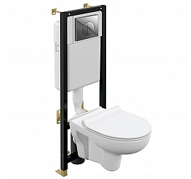 Инсталляция Cersanit с подвесным унитазом Cersanit Nature CO DPL EO Slim A64232