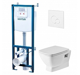 Инсталляция Santek с подвесным унитазом Santek Нео rimless 1.WH50.1.758