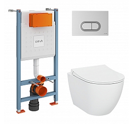 Инсталляция Vitra с подвесным унитазом Vitra Mia Round 9856B003-7200