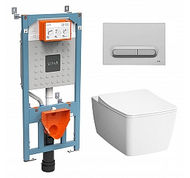 Инсталляция Vitra с подвесным унитазом Vitra Metropole Rim-Ex 9820B003-7201