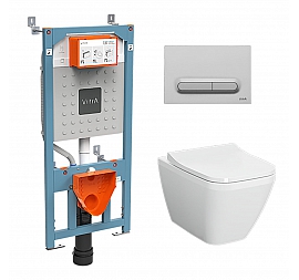 Инсталляция Vitra с подвесным унитазом Vitra Integra Square 9856B003-7206