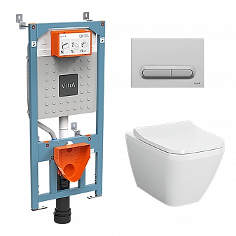 Инсталляция Vitra с подвесным унитазом Vitra Integra Square 9856B003-7206