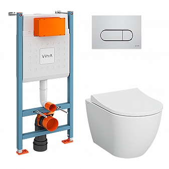 Инсталляция Vitra с подвесным унитазом Vitra Mia Round 9873B003-7201