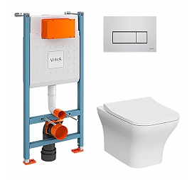 Инсталляция Vitra с подвесным унитазом Vitra Zentrum Square 9875B003-7201