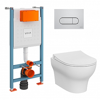 Инсталляция Vitra с подвесным унитазом Vitra Zentrum Round 9879B003-7200