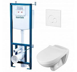 Инсталляция Santek с подвесным унитазом Santek Бореаль rimless 1.WH50.1.832