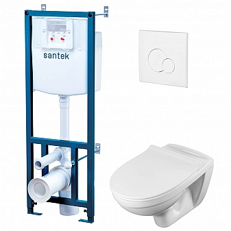 Инсталляция Santek с подвесным унитазом Santek Бореаль rimless 1.WH50.1.832