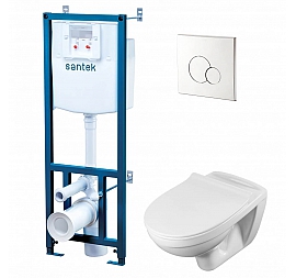 Инсталляция Santek с подвесным унитазом Santek Бореаль rimless 1.WH50.1.833