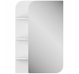 Шкаф зеркальный Uncoria Лина 50 см полки слева