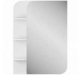 Шкаф зеркальный Uncoria Лина 55 см полки слева