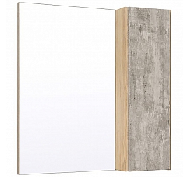 Шкаф зеркальный Runo Мальта 70 см дуб/серый