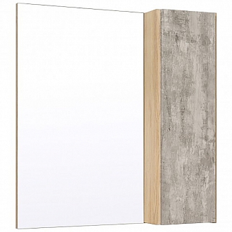 Шкаф зеркальный Runo Мальта 70 см дуб/серый