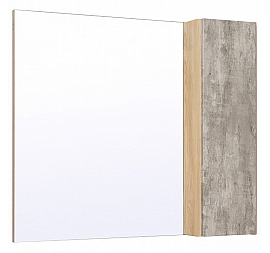 Шкаф зеркальный Runo Мальта 85 см дуб/серый