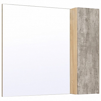 Шкаф зеркальный Runo Мальта 85 см дуб/серый