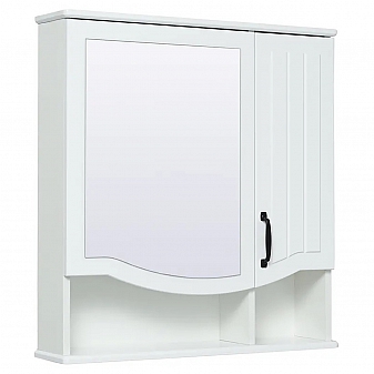 Шкаф зеркальный Runo Марсель 65 см белый