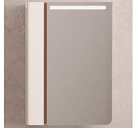 Шкаф зеркальный Velvex Cub 60 60 см тёмный лён